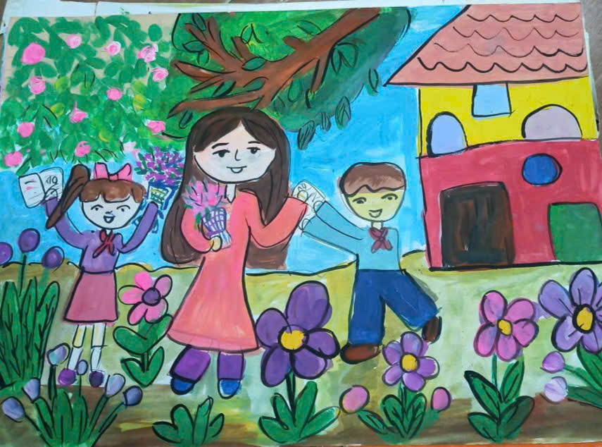 HOẠT ĐỘNG BÁO TƯỜNG VÀ VẼ TRANH CHÀO MỪNG NGÀY NHÀ GIÁO VIỆT NAM 20/11